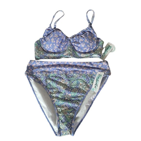 Freshwater Other - Freshwater Underwire Bikini Bathing Suit Set Women's Large / XL Boho Floral NEW